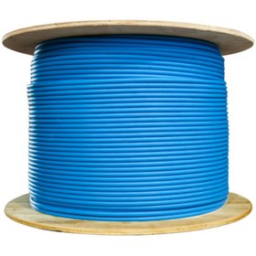 Resim INNOVI Cat6 4x2x23 Awg 0,58mm Cu %100 Bakır Utp Network 300 Metre Makara Ağ Network Mavi Pvc Kablo 