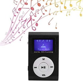 Resim Taşınabilir Mini Mp3 Müzik Çalar Spor BackClip LCD Sn Mp3 Desteği Hafıza Kartı Çalı Mp3 Çalar (Siyah) 
