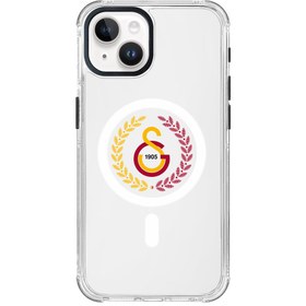 Resim Galatasaray Yaprak Arma Magsafe Şeffaf Telefon Kılıfı - iPhone 15 