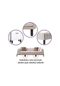 Resim 8 Adet Silindir Destek Ayağı 12 Cm Siyah Gizli Ayak Mobilya Kanepe Baza Koltuk Dolap Sehpa Tv Ünitesi Ayağı 