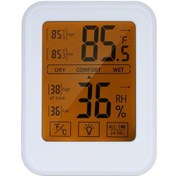 Resim "dijital Dokunmatik Ekranlı Duvar Termometre Higrometre - Anlık Ve 24 Saat Sıcaklık/nem Ölçer" 