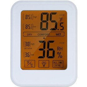 Resim "dijital Dokunmatik Ekranlı Duvar Termometre Higrometre - Anlık Ve 24 Saat Sıcaklık/nem Ölçer" 