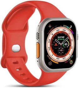 Resim Microsonic Apple Watch Series 6 44mm için Kordon ActiveFlex Wristband Kırmızı [Watch Series 6 44mm ile Uyumlu Kordon - Kırmızı] 