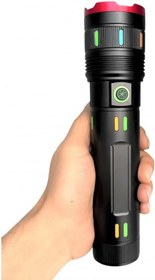 Resim El Feneri Led USB ŞARJLI-Ultra Güçlü Parlak 18.650 mAh Büyük Boy El Feneri [Enerji Sınıfı A++]Ortam Lambası Deprem,Polis,Jandarma,Zabıta,Bekçi Zoom Yüksek Lümen POWERBANK Özellikli (YÜKSEK PARLAKLIK) 