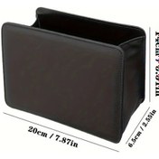 Resim Dashanshop Siyah Pu Deri Araç Çöp Kutusu Saklama Organizer Katlanır Koltuk Askılı 