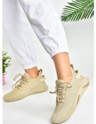Resim Fox Shoes Bej Triko Kumaş Kadın Spor Ayakkabı M702006204 