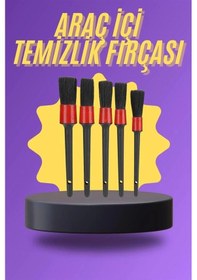 Resim 5 Parça Araç İçi Temizlik Fırçası Araç İçi-dışı Temizleme Fırça Seti 
