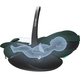 Resim Maxi-Cosi Pebble 360 Pro SlideTech Tam Yatabilen 0-13 Kg Ana Kucağı ve Oto Koltuğu Twillic Green 