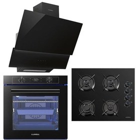 Resim Luxell Platınıum A68-SGF3DDT Fırın + OC88 + DA6-835 Ankastre Set Sıyah 