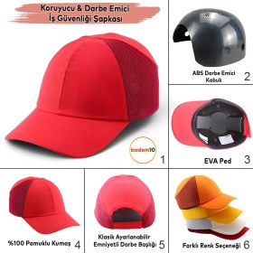 Resim Hafif Iş Güvenlik Darbe Koruyucu Koruma Baş Şapkası Bareti Unisex Kamuflaj Beyzbol Tarzı Kask Şapka 