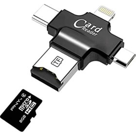 Resim Daytona HC05 4 In 1 iOs Android Type-C Lightning USB-A MicroSD TF Kart Okuyucu 