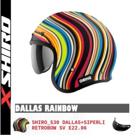 Resim Shiro Jc.Dallas Retrobow Açık Kask 