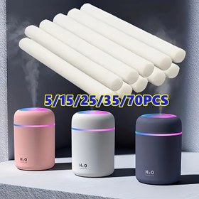 Resim 5/15/25/35/70/80 adet, USB Nemlendirici Aroma Difüzörü Sis Yapıcı Hava Nemlendirici Filtre için Nemlendirici Yedek Sünger Çubuk, Universa Nemlendirici Filtresi - Hava Kalitesini ve Konforu İyileştirmek için Değiştirilebilir Difüzör Filtresi 