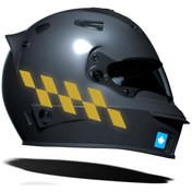 Resim Yaldızlı Gold Damalı Kask Motosiklet Sticker Takımı Çınar Extreme 