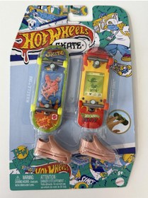 Resim HOT WHEELS Skate Retro Temalı İkili Parmak Kaykay ve Ayakkabı - Model 3 
