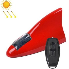 Resim Sones Güneş Enerjili Uzaktan Kumanda Sinyal Radyo Köpekbalığı Yüzgeci Anteni Arkadan Çarpma Önleyici Tavan Uyarı Işığı Kırmızı 