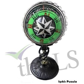 Resim Mrs Cargift PUSULA IŞIKLI CAM ÖNÜ LEDLİ VANTUZLU YAPIŞTIRMALI 