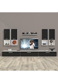 Resim Decoraktiv Eko 8da Slm Tv Ünitesi Tv Sehpası Beyaz - Siyah 