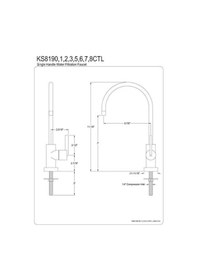 Resim Ks8190ctl Kontinental Su Filtrasyon Bataryası, 13,7 Cm Ağız Erişiminde, Mat Siyah Açık Bej 