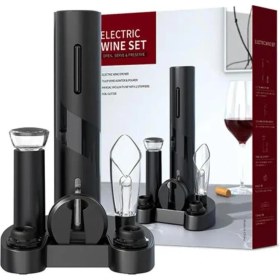 Resim Horecamark Vosco Vns-01 Wine Opener Otomatik Tirbuşon Şarap Açacağı, Elektrikli, Siyah 