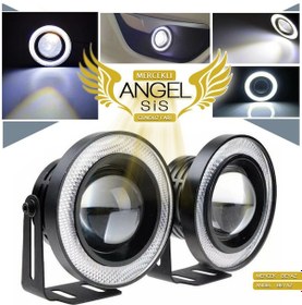 Resim Universal Mercekli Led Angel Sis Farı, 76mm Beyaz Renk 