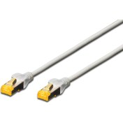 Resim Digitus CAT 6A S-FTP Patch Kablosu, LSZH, Cu, AWG 26/7, 0.25 metre, gri renk 