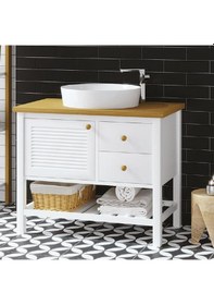 Resim Denko Smarto 95 Cm Mdf Beyaz Banyo Dolabı Takımı + Boy Dolabı Beyaz 