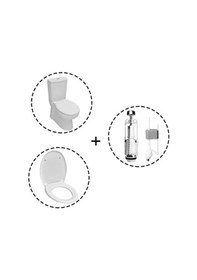 Resim Serel Etna Btw Duvara Sıfır Klozet Seti 4 Parça Set.en69sts110h 