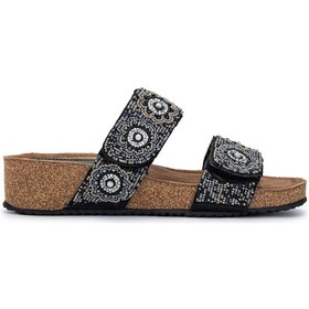 Resim Lazamani Kadın Vegan Siyah Düz Terlik 461 75367 Bn Trlk Y24 Black Siyah 