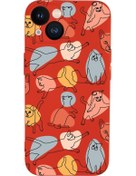 Resim mooodcase Iphone 13 Uyumlu Sevimli Kedi Figürleri Desenli Kamera Lens Korumalı Darbe Emici Silikonlu Lansman K 