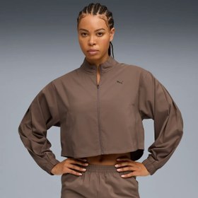 Resim Puma W FASHION JACKET Kahverengi Kadın Fermuarlı Crop Üst 