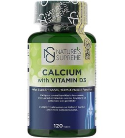 Resim Natures Supreme Calcium With Vitamin D3 120 Tablet Aromasiz 