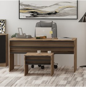 Resim Givayo Mobilya Antrasit Çırağan Orion Ofis Çalışma Masası 