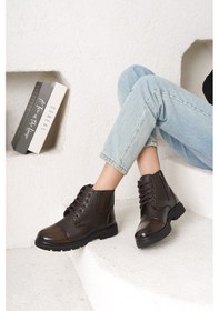 Resim Garantili Darko Soğuk Geçirmez Kürklü Kadın Bot Kahverengi 