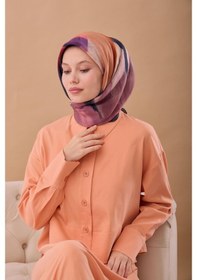 Resim Silk Home Aura Eşarp 140002-13 Lacivert, Turuncu, Mor, Mürdüm, Kiremit 
