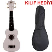 Resim Rosa RU002-WH Soprano Ukulele Beyaz (Kılıf Hediye) 