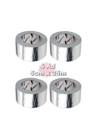 Resim Takviyeli Alüminyum Folyo Bant 4 Adet 50Mm X 25Metre Yanmaz Folyo 