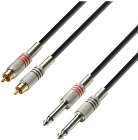 Resim 2 Rca Erkek 2X6.3 Mm Mono Kablo 2 Metre 