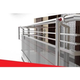 Resim Mey İthalat Koral Katlanabilir Balkon Çamaşır Kurutma Askılığı Gri 