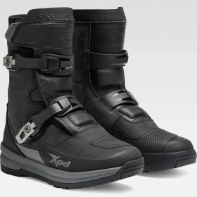 Resim Xpd X-Adventure Mıd H2OUT Siyah Bot Su Geçirmez Dayanıklı Deri ile Motosiklet Sürüş Güvenliği 