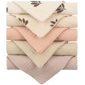 Resim Prosperlink 5'li Yumuşak Emici Gazlı Bebek Havlusu - Banyo Ve Besleme İçin Green 