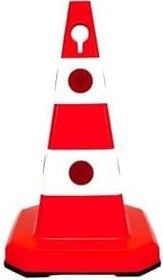 Resim Hayat Trafik - Ultra Kedi Gözlü Trafik Konisi Ağırlıklı 60 cm Trafik Dubası 