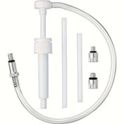 Resim BAOFALI 8mm/10mm Deniz Gereç Yağı Transfer Pompası, Quart Şişe İçin, Metal Döner Bağlantılar, Esnek Hortum, ve Harici Motor Bağlantısı (for Volvo Penta Uyumlu Değil) - Plastikten Yapılmıştır 
