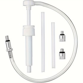Resim BAOFALI 8mm/10mm Deniz Gereç Yağı Transfer Pompası, Quart Şişe İçin, Metal Döner Bağlantılar, Esnek Hortum, ve Harici Motor Bağlantısı (for Volvo Penta Uyumlu Değil) - Plastikten Yapılmıştır 