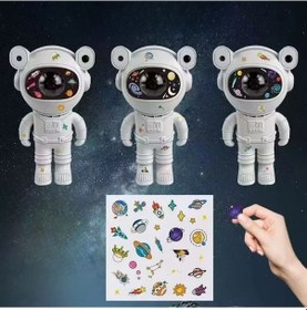 Resim Buffer Stickerlı ,kumandalı Astronot Model Gece Lambası Çok Renkli 