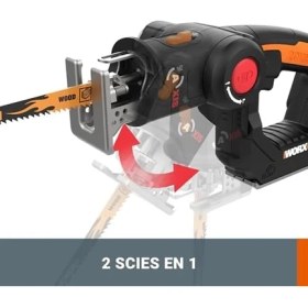 Resim WX550 20VOLT 2.0AH. Li-Ion Profesyonel Dekupaj ve Tilki Kuyruğu Testere 