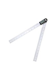 Resim Dijital Ekran Açısı Ip54 Paslanmaz Çelik Açılı Cetvel Ahşap İşleme Açılı Cetvel Çok İşlevli 360 Derece Açı Cetveli 200mm 