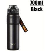 Resim Maxaccess Tkk 316 Paslanmaz Çelik Vakum Termos 700ml Siyah Sızdırmaz Sıcak Soğuk Saklar Seyahat Spor Outdoor 