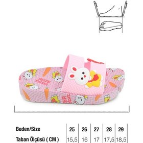 Resim Gezer Rabbit Kız Çocuk Yazlık Airblow Islak Zemine Uygun Rahat Taban Ev Banyo Havuz Plaj Günlük Terl PEMBE 