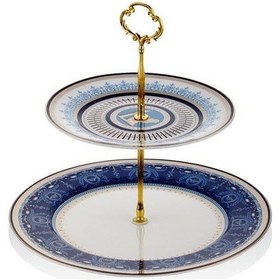 Resim Lamedore Blue Banube 2 Katlı Kek Standı 27 Cm/19cm 